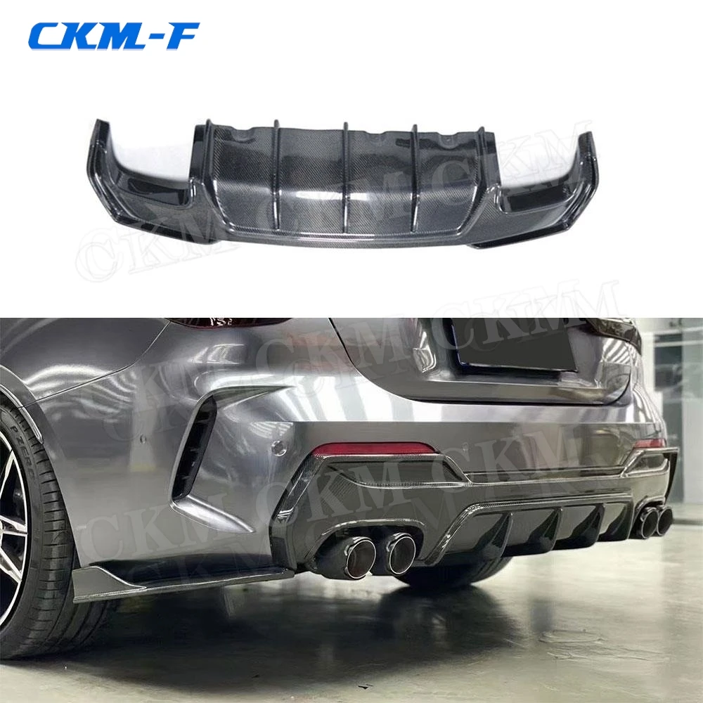 Carbon Fiber Car Rear Bumper Lip Diffuser FRP Unpainted Black Extension Covers For BMW 4 Series G22 G23 2020 UP