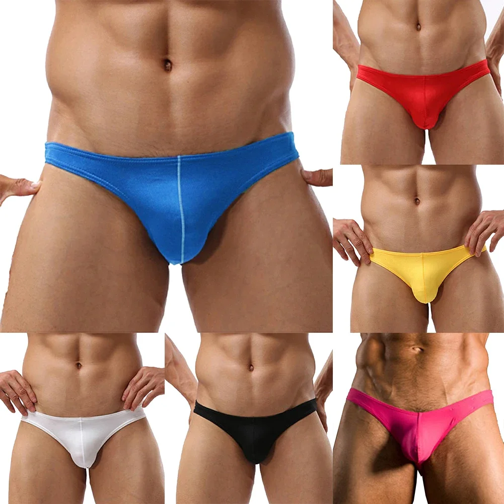 Mens Scrotum Bulge Pouch Jockstrap Briefs G String T-Back Panties Breathable Thong Gay Male Underwear U Convex Scrotum Pouch