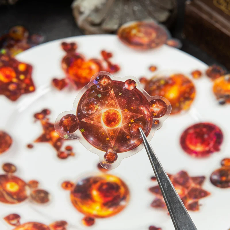 مجموعة ملصقات تحت عنوان الكوكب مكونة من 20 ورقة، تصميمات سماوية رائعة لتزيين المجلات