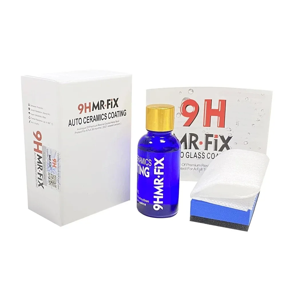 MR.Fix 9H Revestimiento Cerámico Líquido para Autos, Revestimiento de Vidrio Hidrofóbico, Cuidado de la Pintura de Motocicletas, Antiarañazos, Detallado Automotriz, Pulido de Vidrio