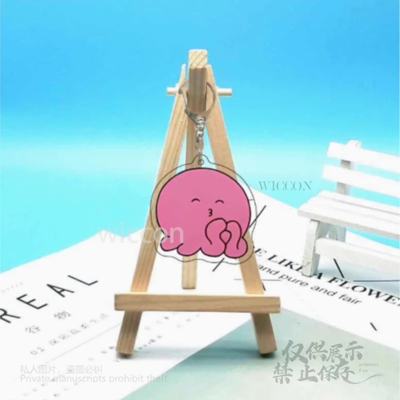 أنيمي Takopii لا Genzai تأثيري الدعائم المفاتيح ملحق مفتاح Cahin الاكريليك قلادة الأخطبوط الصغير المفاتيح هالوين النساء الطرف