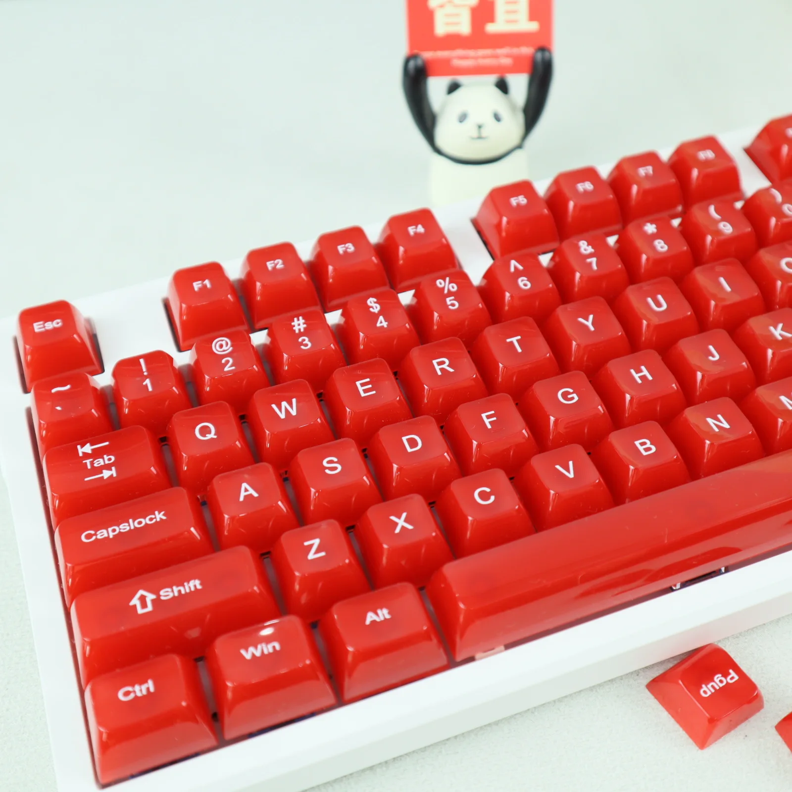 

115 клавиш, туманные прозрачные колпачки для клавиш с кристаллическим верхним принтом, OEM-профиль, кремовые колпачки для клавиш с RGB-подсветкой для переключателей MX, клавиатуры