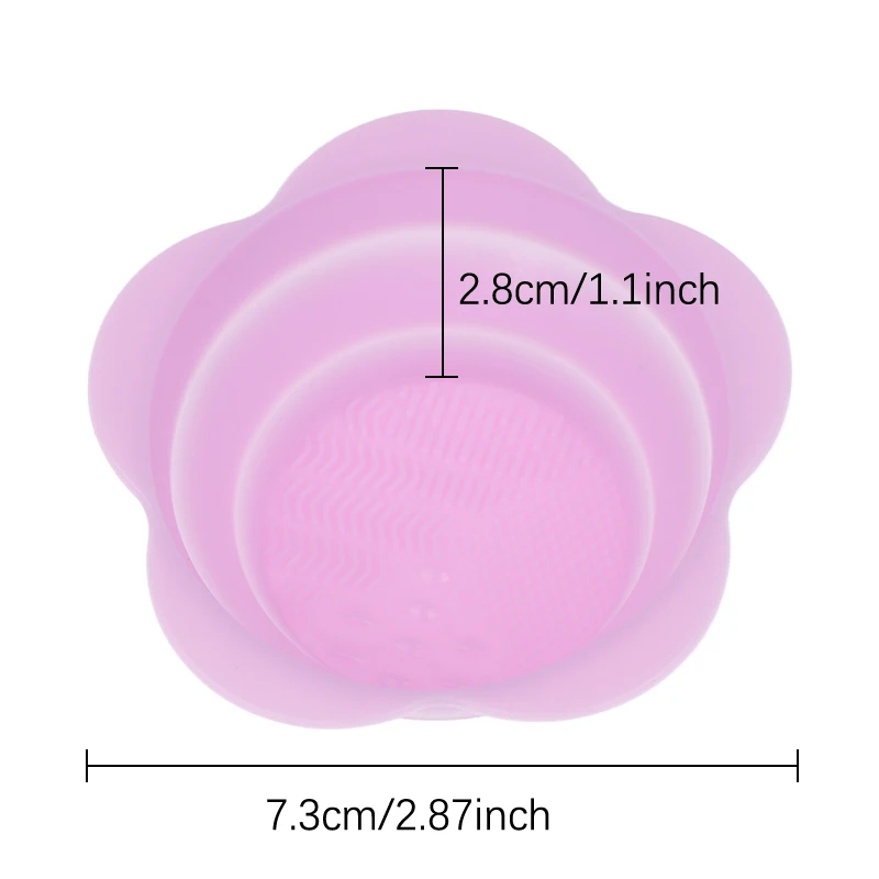 1PC Silicone Makeup Brush Cleaner Folding Powder Puff Cleaning Bowl Eyeshadow Brushes Washing Soft Mat Beauty Tools Scrubber Box