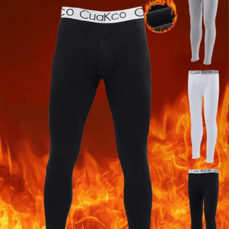 2025 pantalons de sous-vêtements thermiques pour hommes, Leggings Slim, pantalons longs chauds et épais en polaire, pantalons chauds pour hommes pour l'automne et l'hiver