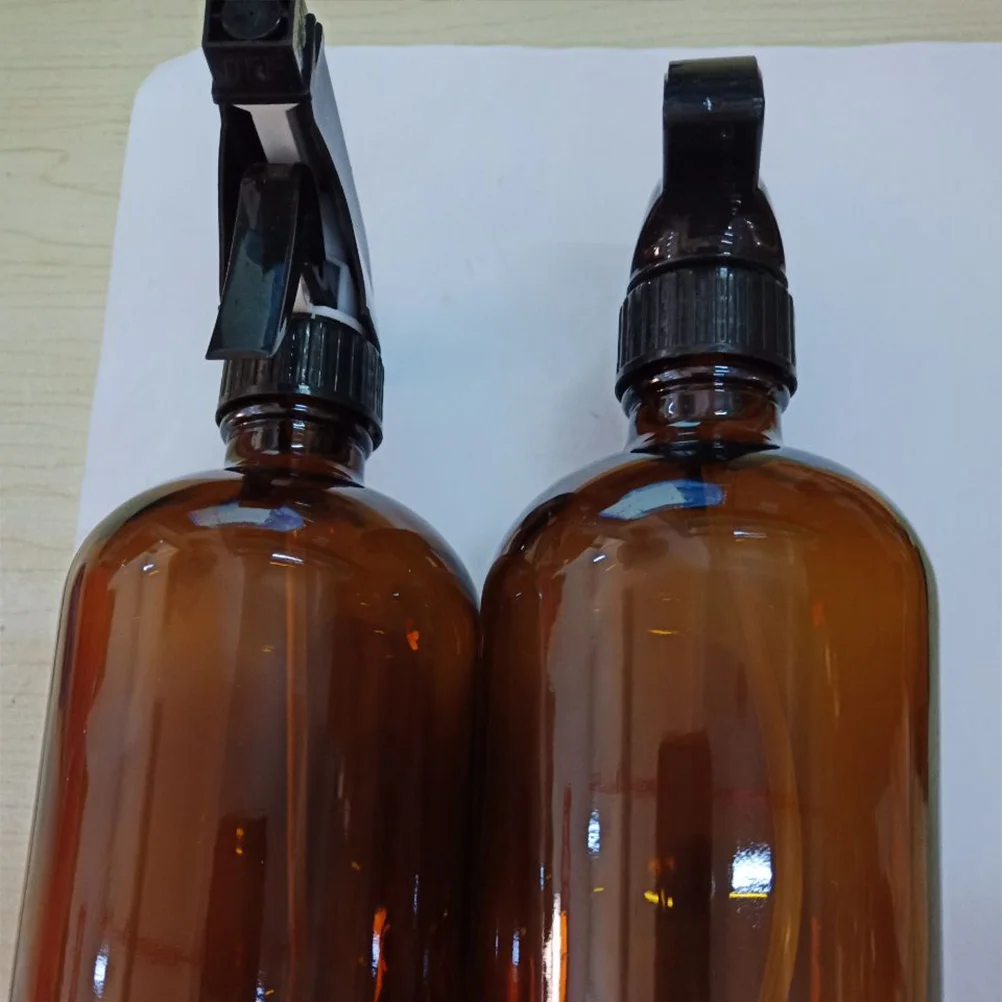 액체 비누 세제 보관용 500ml 롱넥 유리병 에어리스 펌프 디스펜서 2개, 투명 빈 병