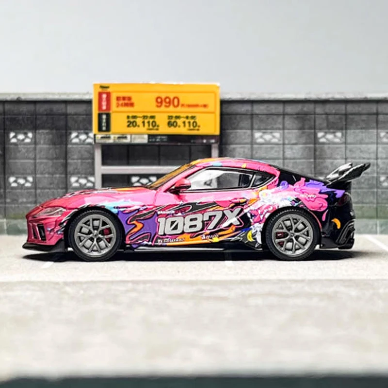

Pop Race 1:64 GR Supra A90 66G модель автомобиля из сплава, классический сувенир для взрослых, подарок, статический дисплей