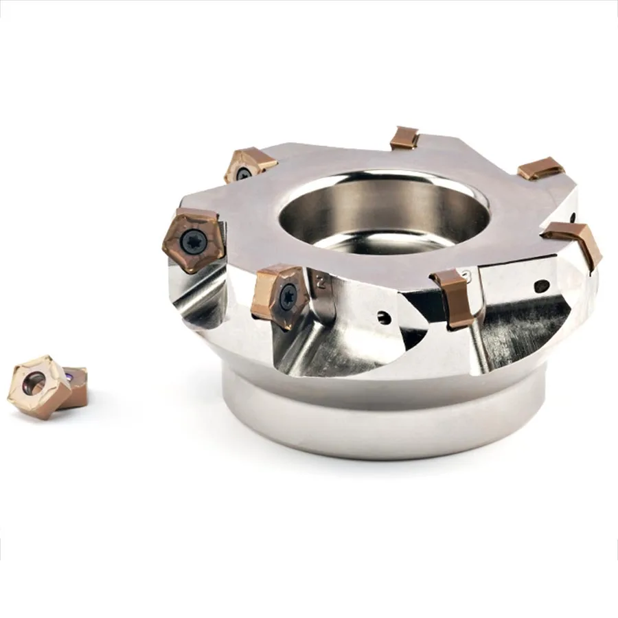 Phay Cutter Đĩa MFPN66-050R-4T 063R-5T 080-27-6T CNC Phay Mặt Phẳng Nhanh Chóng Thức Ăn Mở Thô PNMU Hai Mặt Chỉ Số Dao Phay Chèn