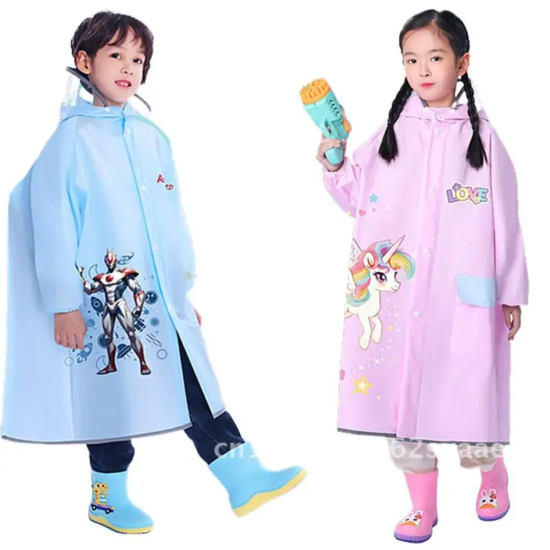 

Children's Full Body Waterproof Poncho for Primary School Children's Special Kindergarten with Schoolbag
