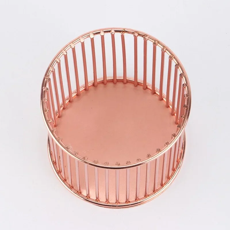 Imagem -04 - Ins-desktop Pen Holder Escritório e Escola Case de Armazenamento Rose Gold Metal Box Desk Pen Lápis Organizer Home Decor Maquiagem Estojo