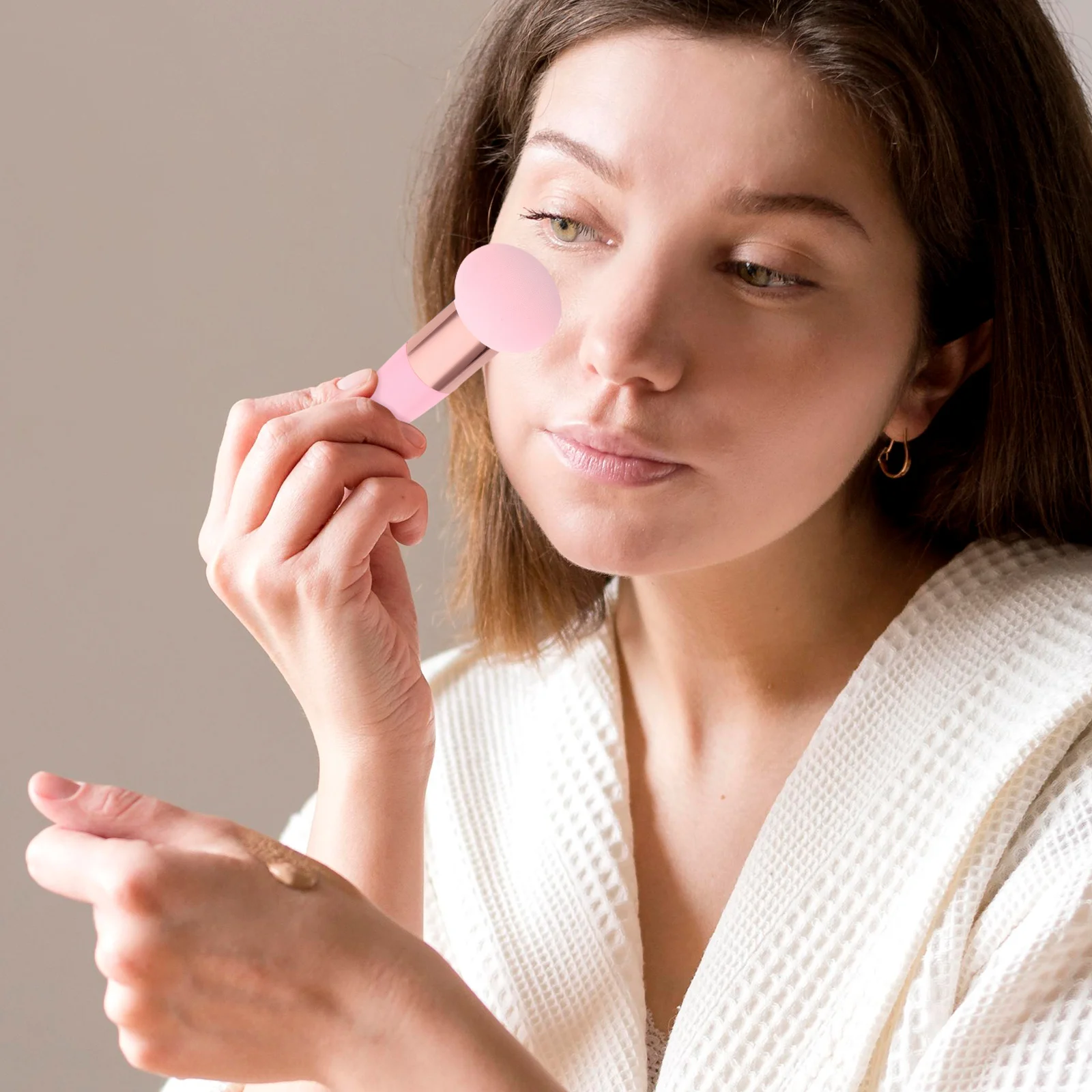 3 pçs cabeça de cogumelo maquiagem esponja de mistura de silicone macio para fundação pó blush aplicador conjunto ferramenta esponja facial