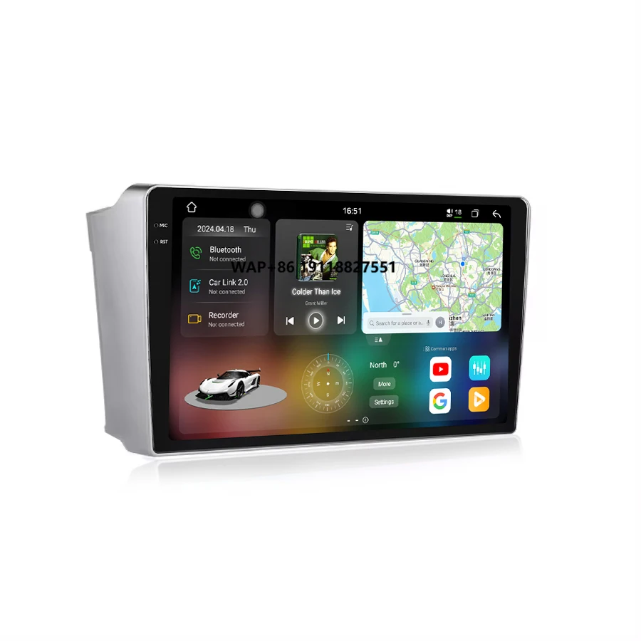 

Android 13 8-ядерный портативный автомобильный радиоприемник DVD-плеер GPS-навигация с CarPlay 2K экраном охлаждающий вентилятор для Avensis 2002-2008