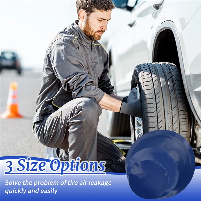AC23-Tire Patch Roller Kit, Tire Patch Roller/Tire Repair Buffing Wheel/Tire Inner Liner Scraper/ 30PCS Patches(32/ 42/ 58Mm)