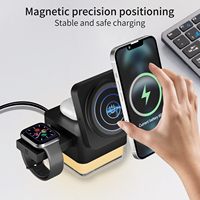 3in1 Magnetic Wireless Charger Receiver Magsafe Watch Headphone Quick Charger Adapter Usb-c For iPhone 16 15 14 Pro Max