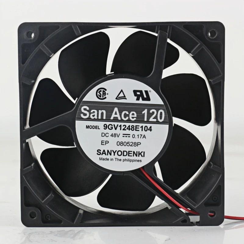 

SANYO 9GV1248E104 DC48V 0.17A 120*120*38MM 12038 12CM Original Brushless DC Axial Flow Frequency Converter Cooling Fan