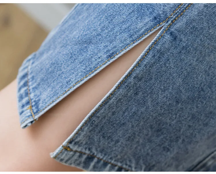 กระโปรงยีนส์ปักลายแฟชั่นฤดูใบไม้ผลิและฤดูร้อนใหม่ สไตล์ลำลอง สำหรับผู้หญิงสาวๆ ไซส์พลัส