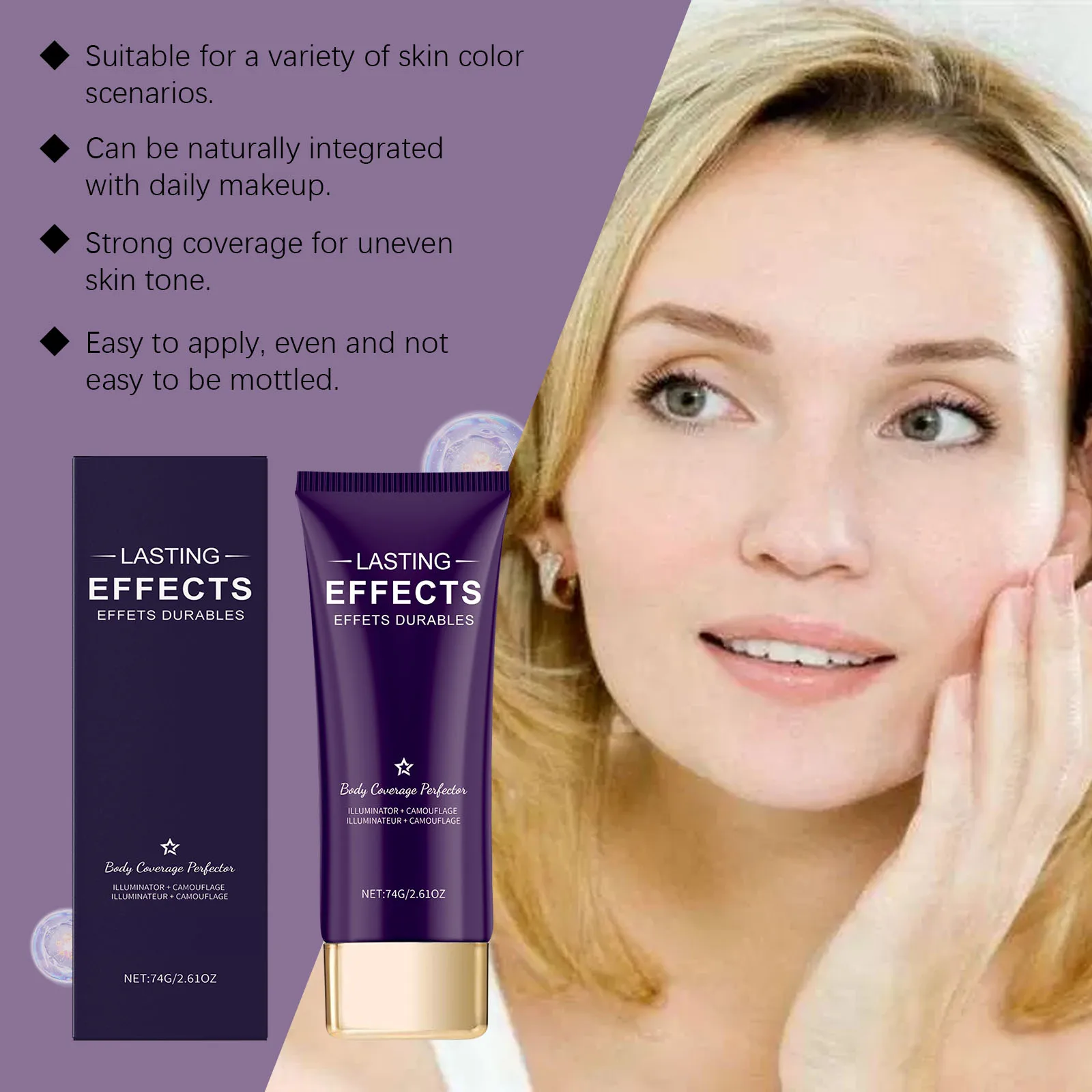 フルカバレッジ ボディコンシーラー クリーム 長時間持続する保湿 傷跡の傷跡をカバー 均一な肌の色合い 軽量 長時間持続するスキンケア