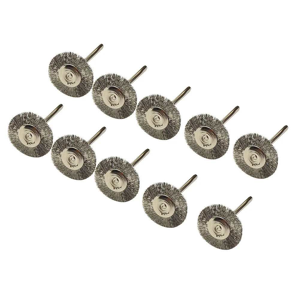 Set Brushes Replacement Wire Tool Copper Steel Cleaner Polish Rotary Grinder Accessories 10PCs 22mm Quality Useful Parts