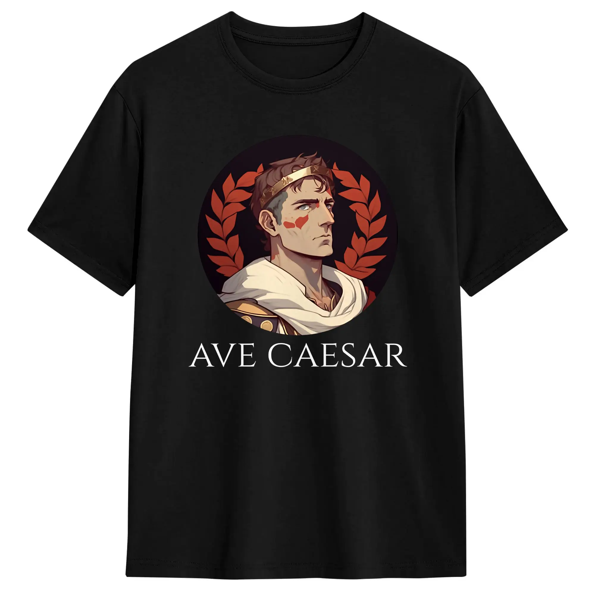 Ave Caesar Ancient Roman History Anime Manga 100 Cotton T-Shirt For Male Beach  T-Shirts O Neck Hippie Tee Shirt Plus Size Tops