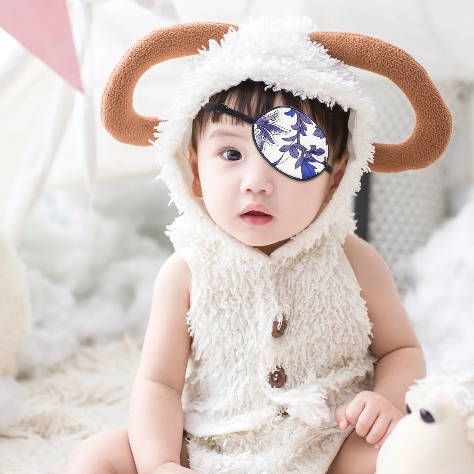 

2Pcs Silk Eye Patch Low Vision Goggles Weak Eyesight Kids Monocular Cover Amblyopia Lazy Eye Training Comfortable Breathable