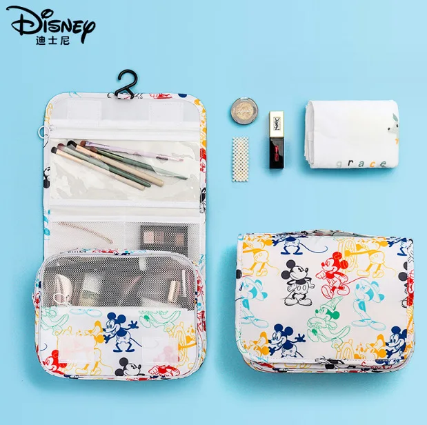 Disney Mickey Mouse portable cosmetic bags make up bag multi-purpose storage backpack purse cartoon Minnie Makeup storage Cases