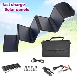 300W Foldable Solar Power Station Solar Panel Kit Complete Portable Generator Charger 18V for Car Boat Caravan Camping