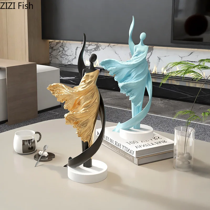 

Resin Character Ornaments Abstract Girl Sculpture Art Statue Display Model Figurines Home Accessories Decoration Crafts Gifts
