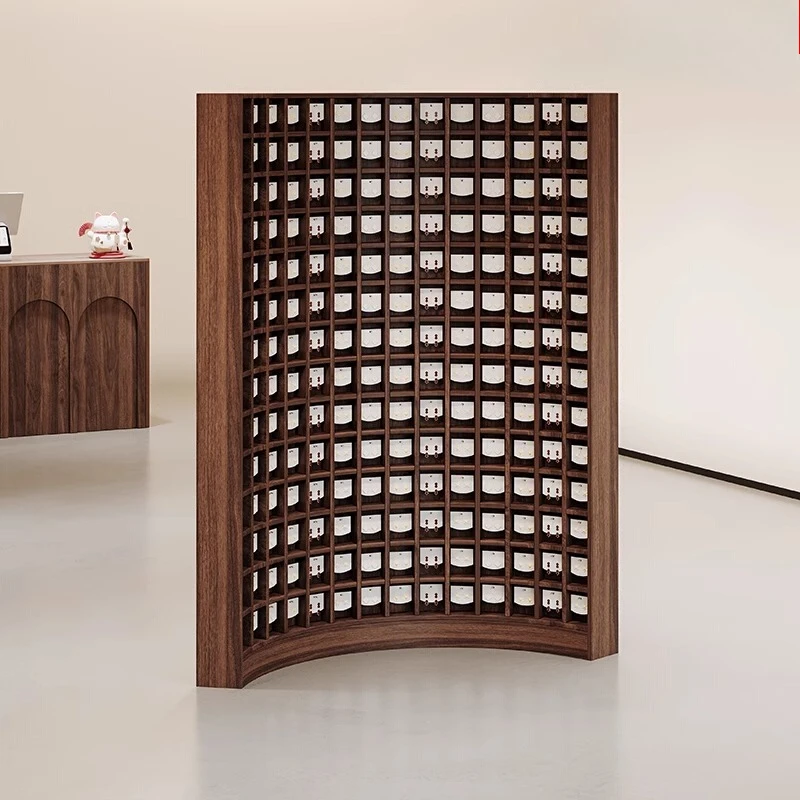 

Solid wood double-sided jewelry store display cabinet, necklace rack, jewelry rack, earrings, headgear, hairpin display rack, or
