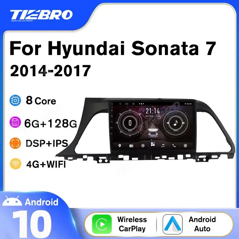 TIEBRO 2Din Android10.0 Car Radio For Hyundai Sonata 7 LF 9 2014-2017 GPS Navigation Stereo Receiver Auto Radio Bluetooth Player