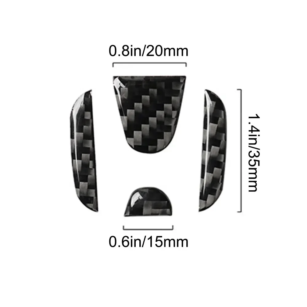 Carbonfaser-Aufkleber, Logo für das Lenkrad, Schutz- und Dekorationsartikel für das Innenraumdesign von Honda Civic, DIO, CR-V, Fit, Accord und Odyssey. – Detail 4