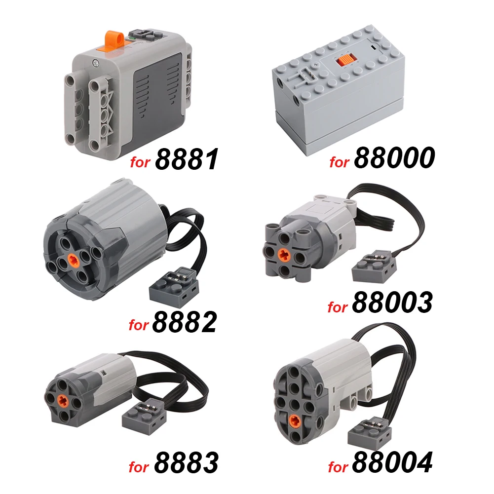 High-Tech Power Function Extension Parts M/L/XL/Sever Motor with All Brand Power Group MOC Technology PF Blocks Brick Toys DIY