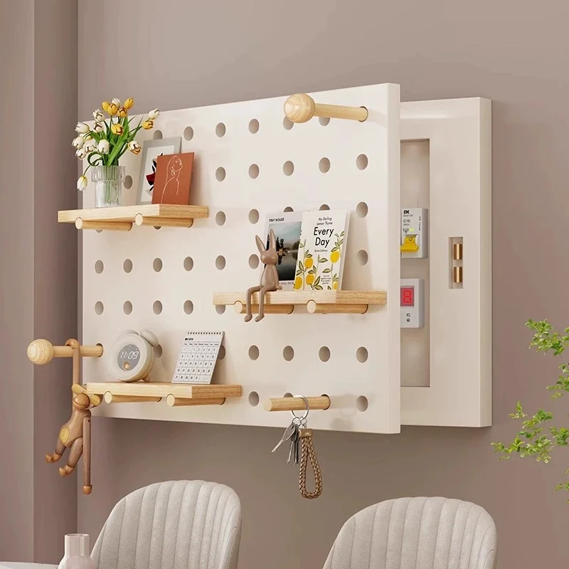 

Distribution Box Cover Hole Board Meter Box Decoration Board Storage Shelves Cover Wooden Distribution Box Storage Rack New