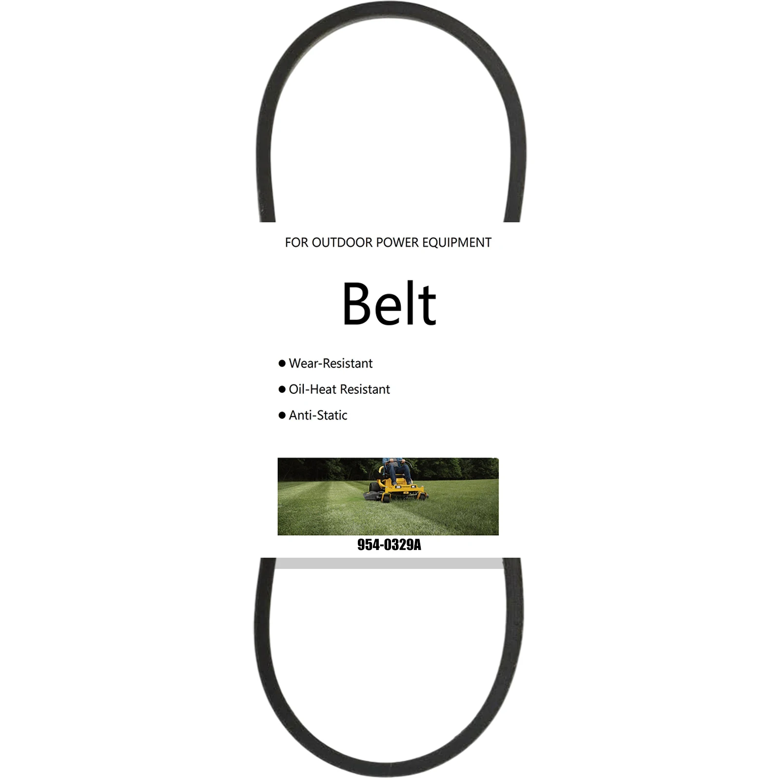 954-0329A Lawn Mower Deck Belt for Bolens Husky MTD Yard Machines Yard Man Husqvarna Lawn Tractor, Replaces 754-0329 754-0433