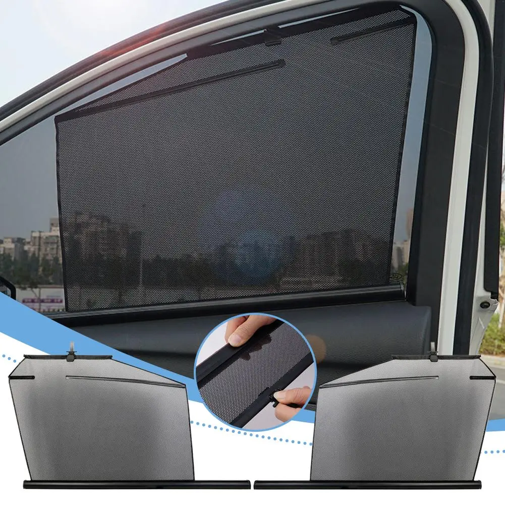 

Summer Auto Retractable Car Side Window Curtain Sun Shade Heat Insulation UV Protection Universal For Car SUV Home Travel Use