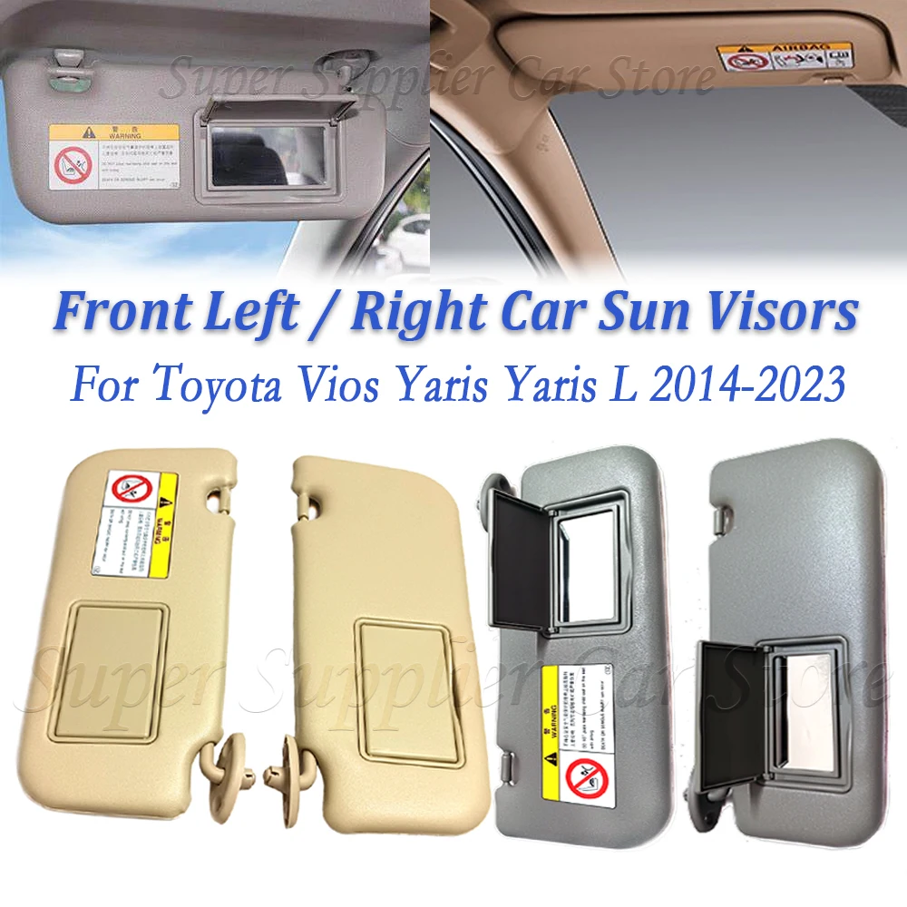 Para Toyota Vios Yaris Yaris L 2014 2015 2016 2017 2018 2019 2020 2021 2022 2023 un par visera de coche gris Beige delantero izquierdo derecho