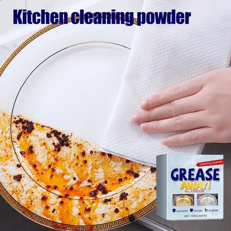 Kitchen All Purpose Cleaning Powder Kitchen Cleaning Powder Oil Stain Remover Heavy Duty Cleanser For Stove Top Grill