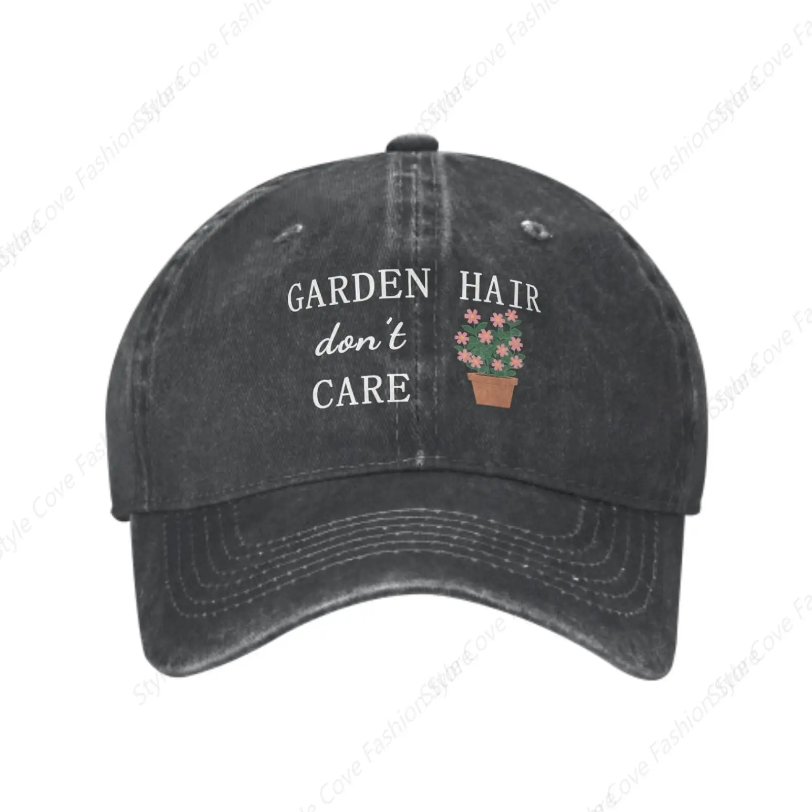 

Garden Hair Don't Care Hat Baseball Cap Retro Hat Denim Wash Cotton Outdoor Gardener Gardening Gifts Accessories For Women Men