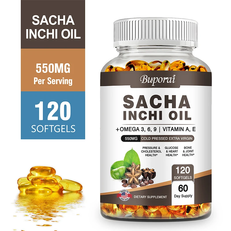 

Sacha Inchi Oil - Rich Source of Omega 3, 6 and 9 - Essential Fatty Acids - for Brain & Heart Health