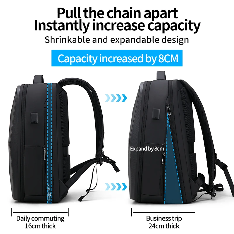 Fenruien-حقيبة ظهر مقاومة للماء مضادة للسرقة متعددة الوظائف للرجال ، حقائب ظهر للكمبيوتر المحمول ، حقائب سفر للعمل ، جديدة ، من Fenruien #5