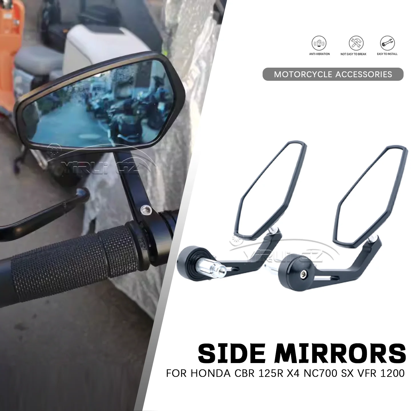 

Зеркало заднего вида для мотоцикла, 7/8 дюйма, для Honda CBR125, NC700, XL1000, X-ADV750, CBF600, НОВИНКА