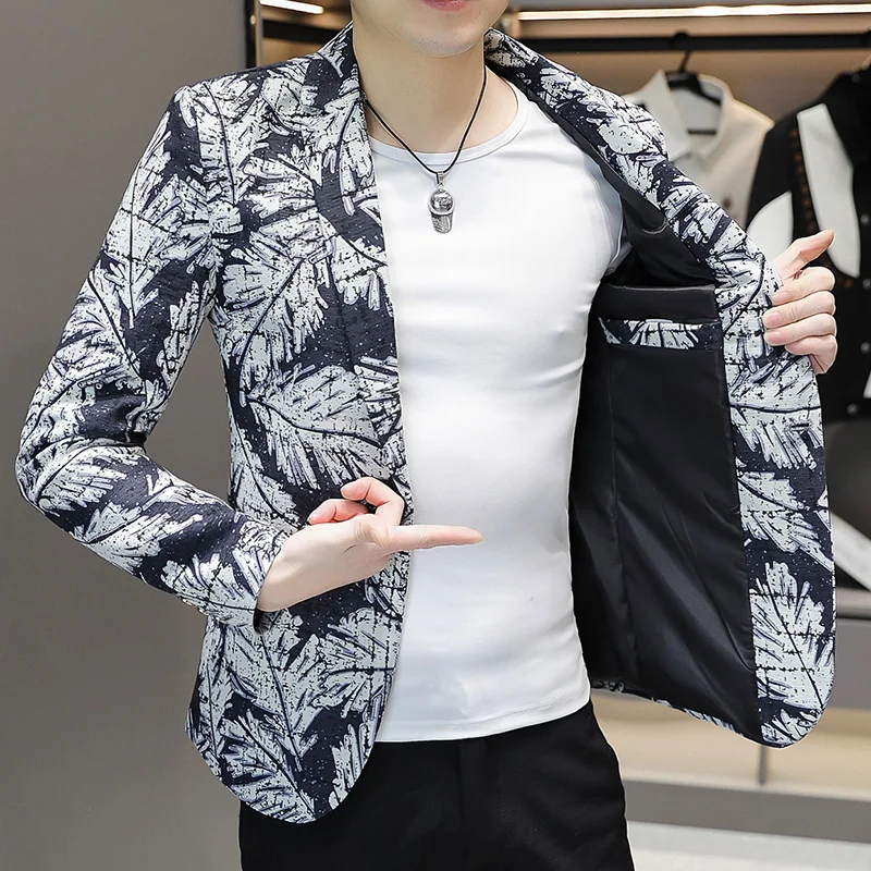 2024 Spring Long-sleeved Small Suit Male Korean Version Handsome Slim Handsome Youth Fashion Casual All-match Trend Coat  M-4XL