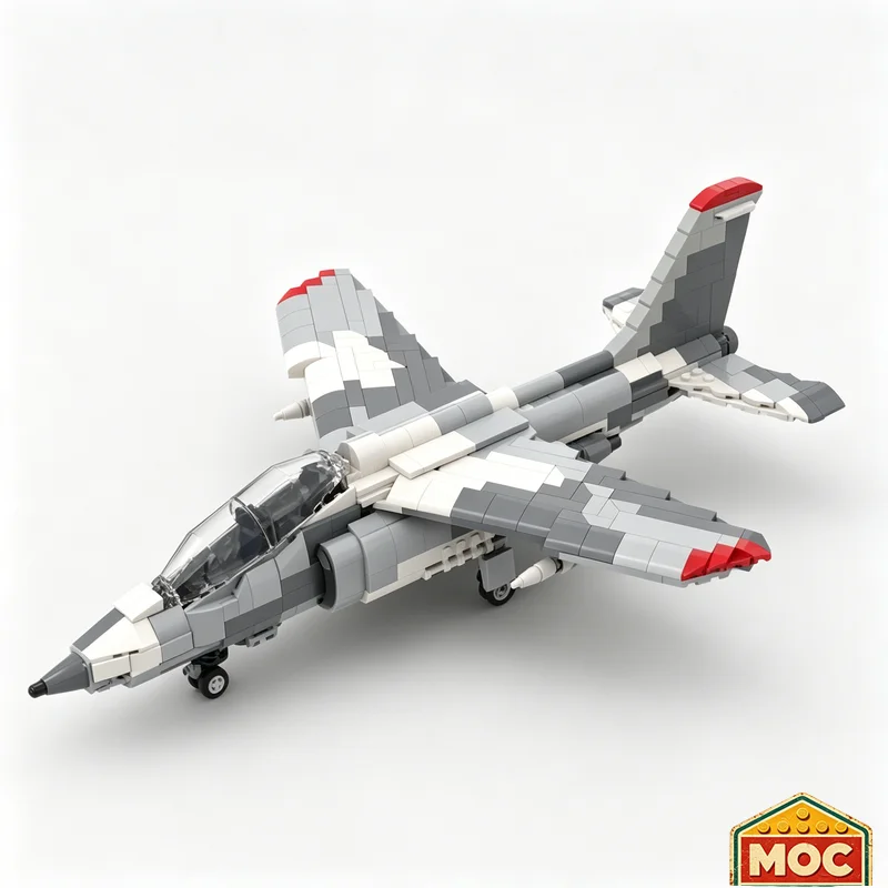 686 PCS Alpha Jet War Paint Military Aircraft Model Building Blocks Bricks Assembly Toy Educational DIY Collection Display Gifts