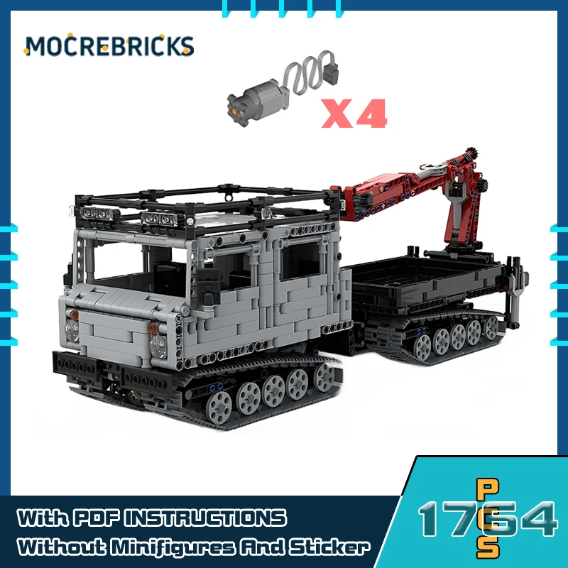 

Modular Bandwagn 206 Model MOC-150570 Tracked Engineering Vehicle Building Blocks Technology Bricks Toy Kids Holiday Gifts