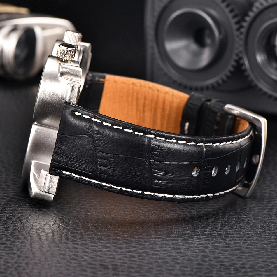 OULM Vintage 3 Zaman Bölgeli B - Leather Watch Band Men incelemesi ve fiyatı