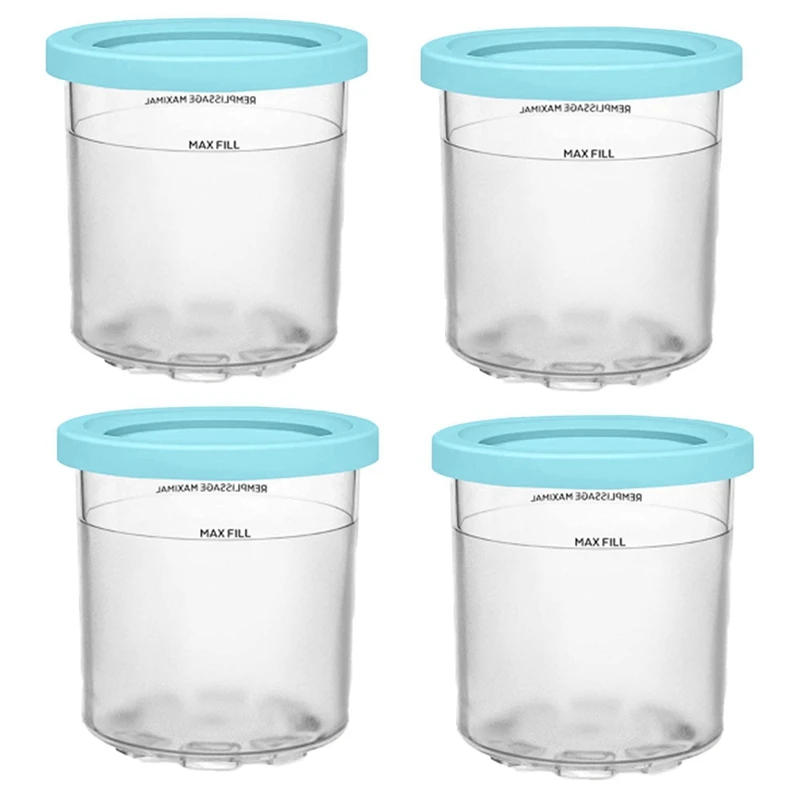 

Ice Cream Cup, Ice Cream Containers With Lids For Ninja Creami Pints NC301 NC300 NC299AMZ Series Ice Cream Maker