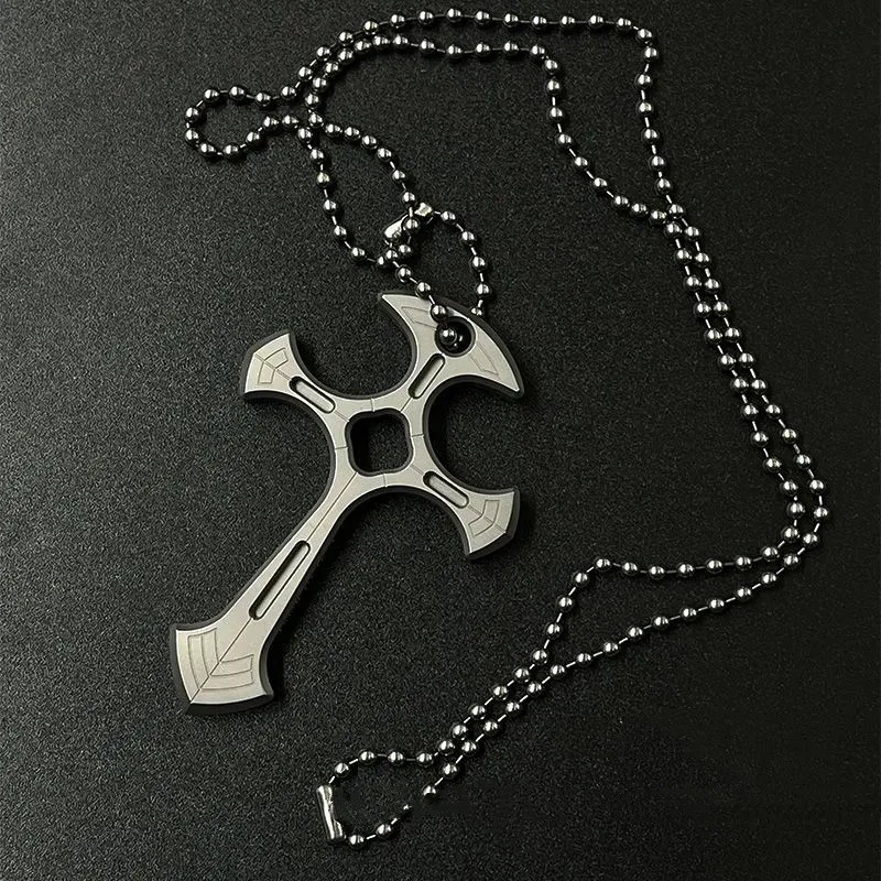 Cross Pendant Self Defense Necklace Portable Broken Window Emergency Aid Security Protection