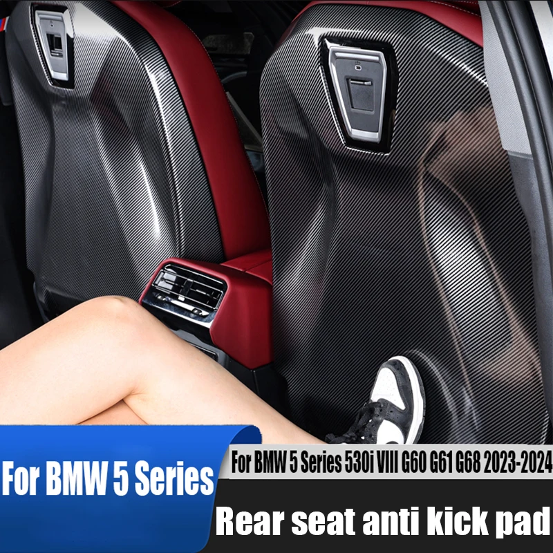 

Modified seat backrest anti kick pad automotive interior decoration accessories For BMW 5 Series 530i VIII G60 G61 G68 2023 2024