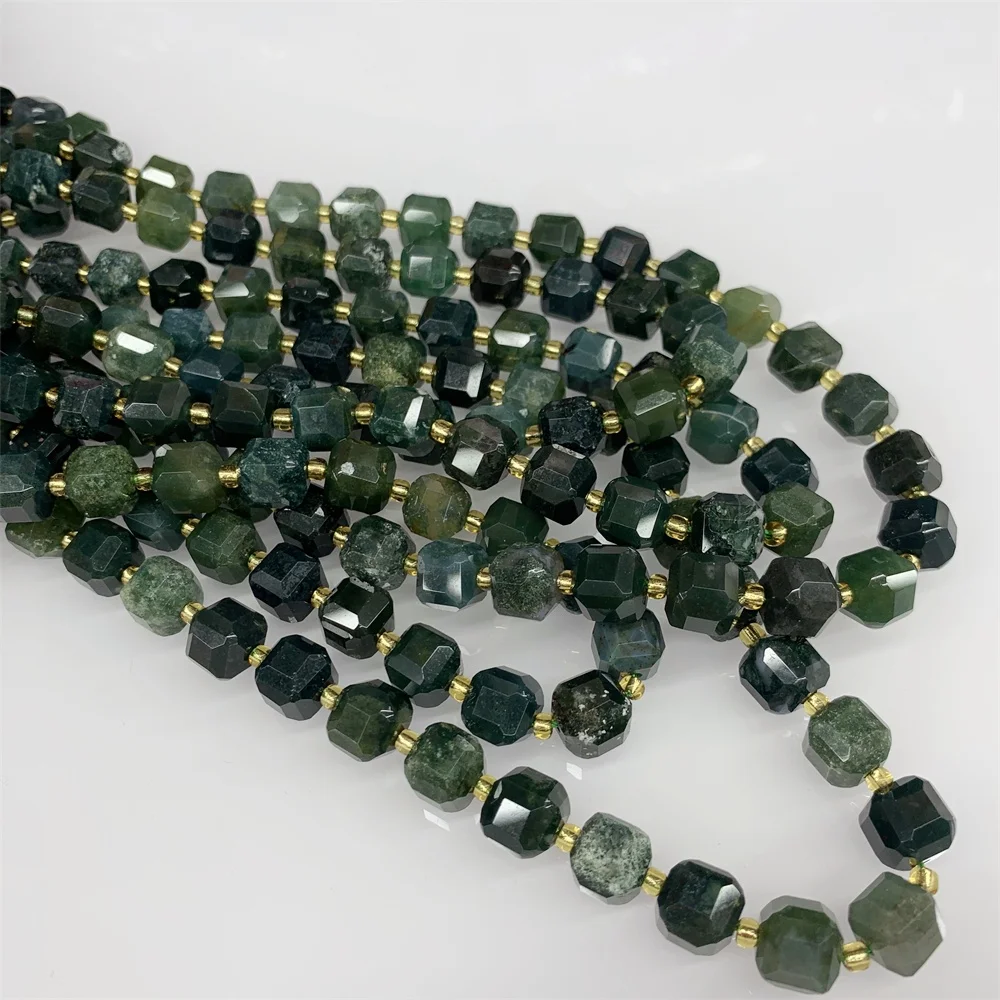 Natural Agate Moss Agate Lndia Agate Faceted Cube Beads Loose Gemstone For Jewelry Making Diy Bracelet Necklace Design 6-7mm