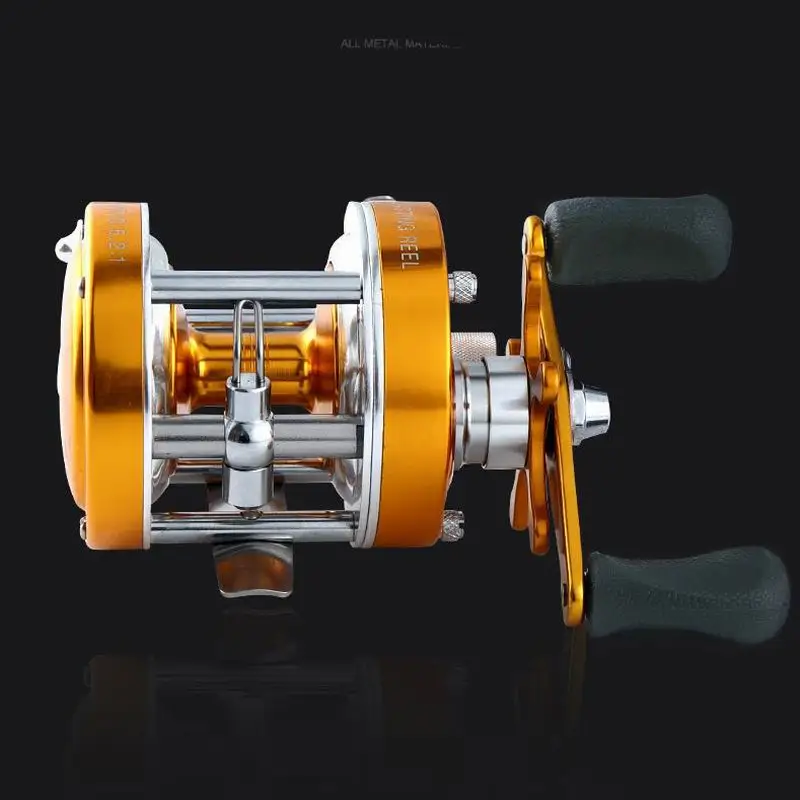 40LH 40RH Moulinet de pêche en alliage d'aluminium, tambour, Force de freinage 10kg. Rapport de vitesse 5,2:1