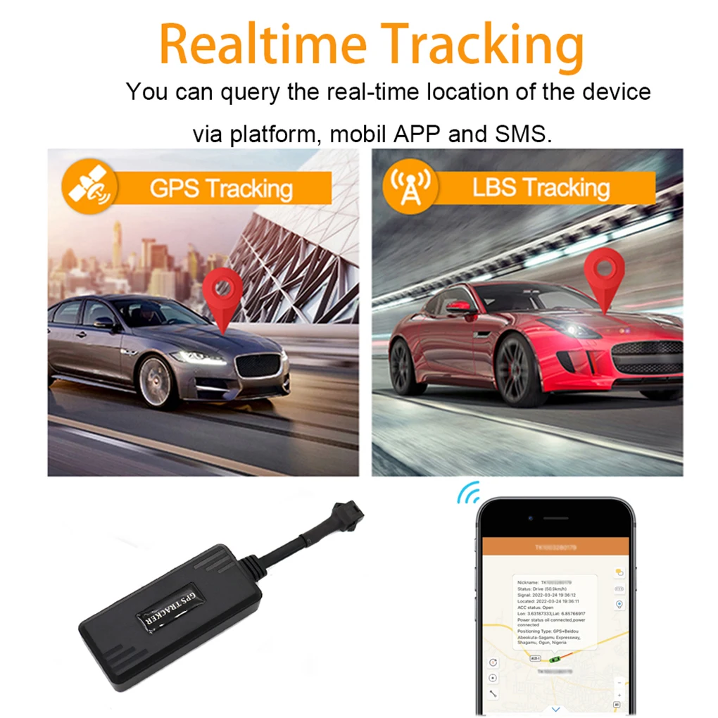 Real-time GPS Tracker 4G Car Vehicle Anti Theft Tracking Device Alarm Tracker Anti-lost Locator Remote cut off/re-store engine