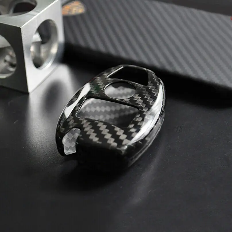 

Real Carbon Fiber Car Remote Key Fob Case Shell Cover Keychain For Mercedes-Benz CLA GLK C180 C20